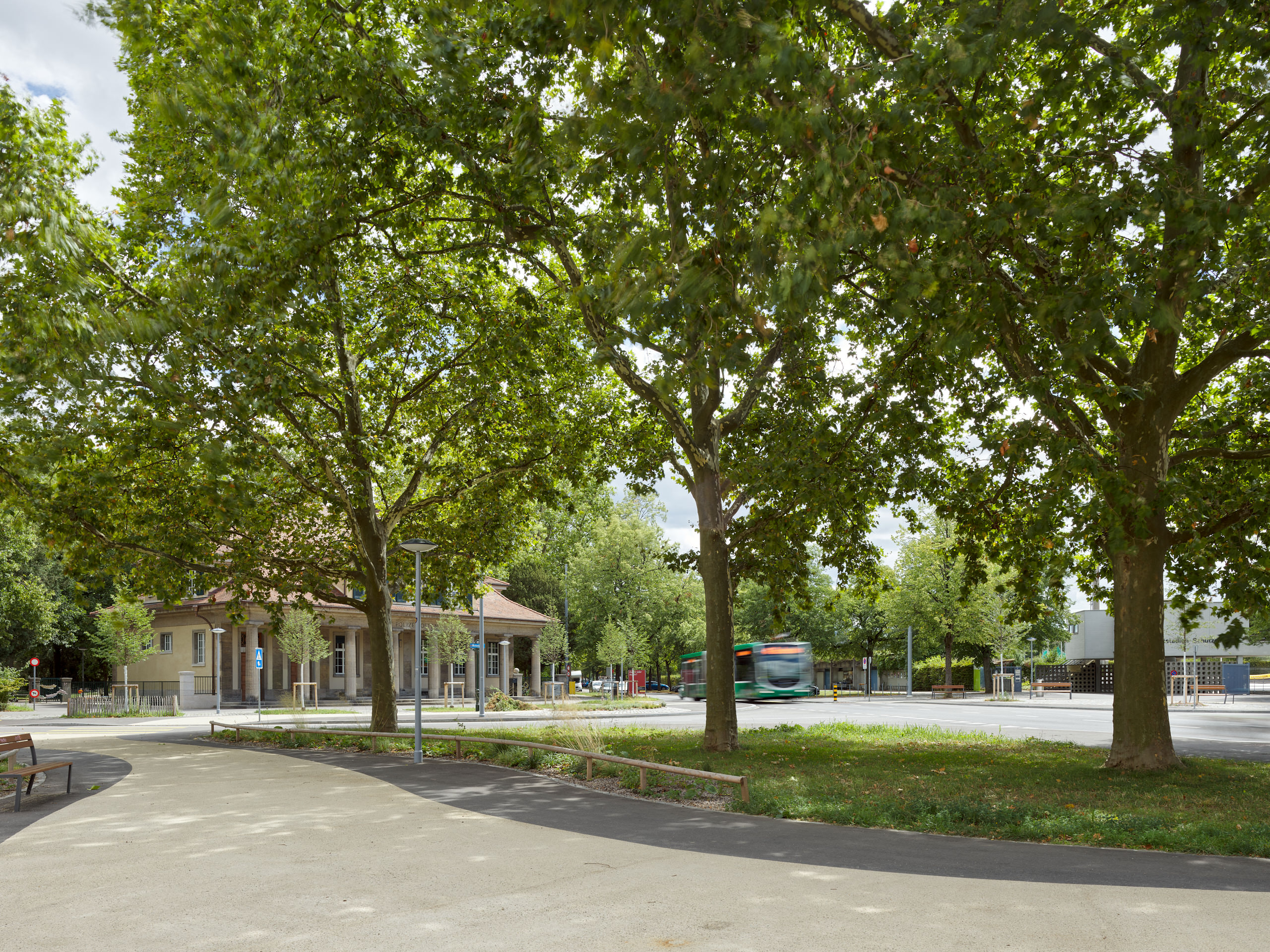 Tiefbauamt Basel · Platzgestaltung Wielandplatz · Aufnahmen 08.2023